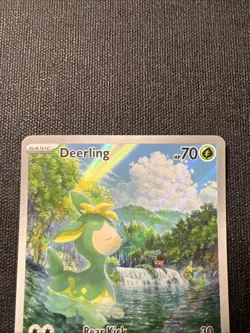 Pokemon TCG Deerling Holo Illustration Rare 091/086 White Flare English - Image 2