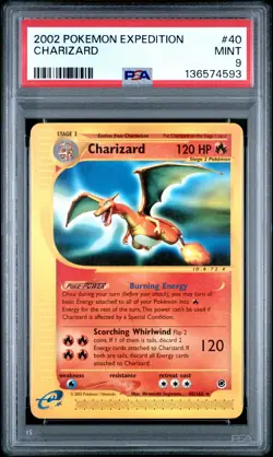 2002 POKEMON EXPEDITION #40 CHARIZARD PSA 9 - Image 1