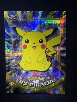 2000 Topps Chrome Pokemon TEKNO PIKACHU TV Animation Series S1 Very Rare - Image 2