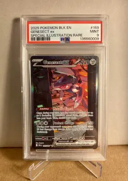 2025 POKEMON BLK EN-BLACK BOLT SPECIAL ILLUSTRATION RARE GENESECT EX 169 PSA 9 - Image 1