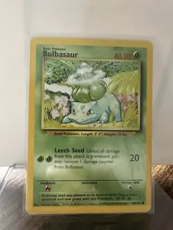 Pokemon TCG Bulbasaur Base Set 44/102 WOTC, Near Mint Condition - Image 1