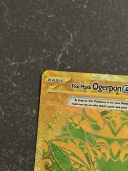 Pokemon Teal Mask Ogerpon EX 177/131 Gold Prismatic Evolutions Hyper Rare NM - Image 2