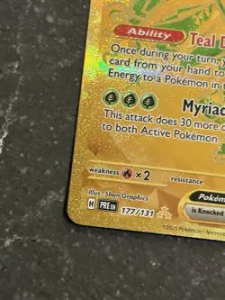 Pokemon Teal Mask Ogerpon EX 177/131 Gold Prismatic Evolutions Hyper Rare NM - Image 4