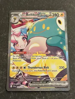 Pokemon Iono’s Bellibolt EX 183/159 Journey Together SIR NM - Image 1