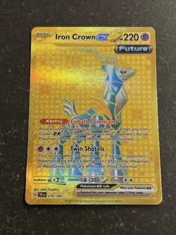 Pokemon Iron Leaves EX 216/162 Temporal Forces Gold Hyper Rare NM - Image 1