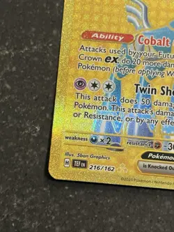 Pokemon Iron Leaves EX 216/162 Temporal Forces Gold Hyper Rare NM - Image 4