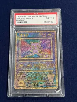 1999 Pokemon Japanese Promo Ancient Mew I NINTEDO Error - PSA 9 - Image 1