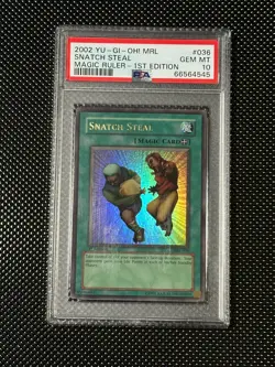 YUGIOH PSA 10 2002 Snatch Steal MRL-036 Ultra Rare 1st Edition *4545 - Image 1