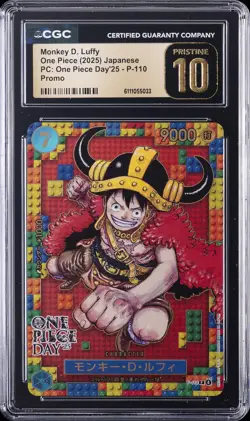 2025 ONE PIECE JPN PC: ONE PIECE DAY'25 PROMO MONKEY D. LUFFY CGC 10 PRISTINE - Image 1