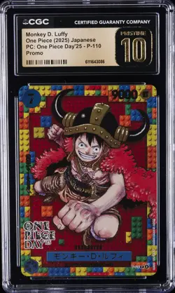 2025 ONE PIECE JPN PC: ONE PIECE DAY '25 PROMO MONKEY D. LUFFY CGC 10 PRISTINE - Image 1
