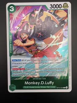 Monkey.D.Luffy OP14-34 R | One Piece TCG The Azure Sea's Seven English - Foil NM - Image 2