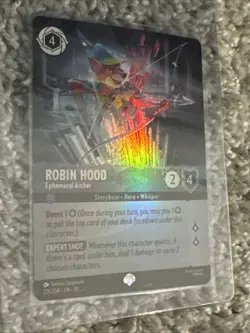 Lorcana ~ Robin Hood - Ephemeral Archer 221/204 ~ Whispers in the Well ~ Epic - Image 2