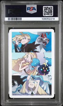 2017 POKEMON PLAYING CARDS LILLIE, GLADION & LUSAMINE KING OF DIAMONDS PSA 9 - Image 2