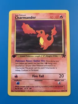 1st Edition Charmander 50/82 Team Rocket Set Rare Vintage Pokemon Card - NM - Image 1