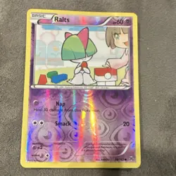 Pokemon Ralts 2015 Basic Breakthrough 68/162 60 HP Reverse Holo TCG Card - Image 1