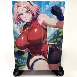 Naruto Sakura Haruno Sexy Anime Waifu Girl Doujin Lewd Goddess Story Art Card - Image 2