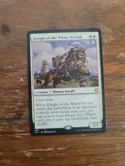 Magic The Gathering Card MTG Rare Knight of the White Orchid Commander 2021 C21 - Image 1