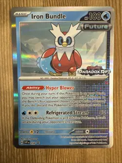 Iron Bundle SVP058 Prerelease Black Star Promo Holo Paradox Rift Pokemon Card NM - Image 1