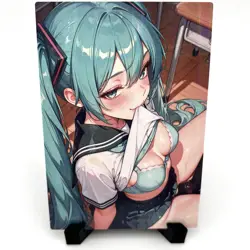 Hatsune Miku Sexy Hot Anime Girl Lewd Doujin Goddess Story Holographic Art Card - Image 1