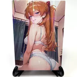 Evangelion Asuka Langley Soryu Sexy Anime Waifu Girl Lewd Goddess Story Art Card - Image 2