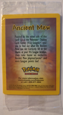 Pokemon TCG Ancient Mew Holo Card 2000 Movie Promo, Sealed Unopened - Image 2