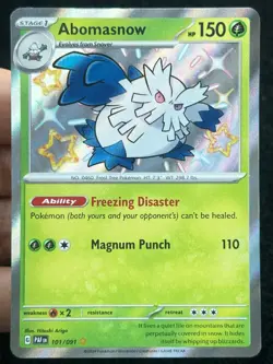 Abomasnow 101/091 - Shiny Rare - PAF - LP - NM - Pokemon TCG Card - Image 1