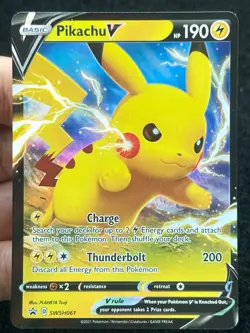 Pikachu V SWSH061 LP - NM - Pokemon TCG Card - Image 1