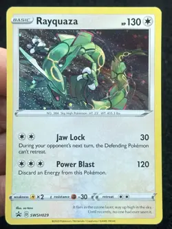 Rayquaza SWSH029 - Cosmo Holo - Black Star Promo LP - NM - Pokemon TCG Card - Image 1