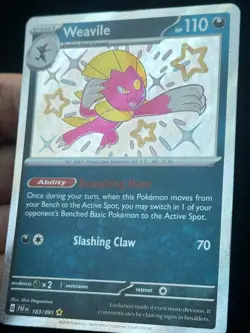 Weavile 183/091 - Shiny Rare - PAF - LP - NM - Pokemon TCG Card - Image 2
