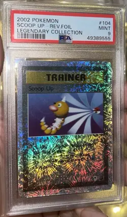 2002 Pokemon Legendary Collection Scoop Up Reverse Holo #104/110 PSA 9 - Image 3