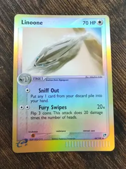 Pokemon Linoone 44/100 EX Sandstorm Reverse Holo Rare PACK FRESH MINT - Image 1