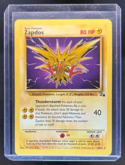 1999 Pokemon Fossil Zapdos #30/62 - Image 1
