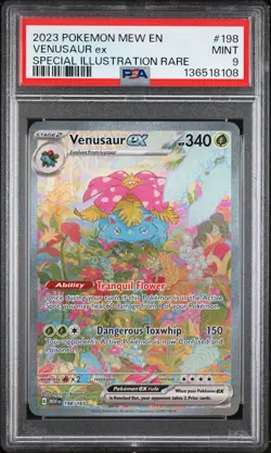 2023 POKEMON MEW EN-151 SPECIAL ILLUSTRATION RARE #198 VENUSAUR EX PSA 9 - Image 1