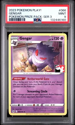 2023 POKEMON PLAY! POKEMON PRIZE PACK: SERIES 3 #066 GENGAR PSA 9 - Image 1