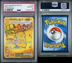 2025 POKEMON PRE EN-PRISMATIC EVOLUTIONS HYPER RARE #179 PIKACHU EX PSA 10 - Image 3