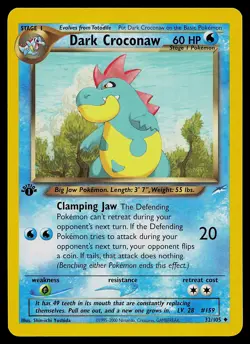 Pokemon Card - Dark Croconaw Neo Destiny 32/105 Uncommon 1st Edition - Image 1