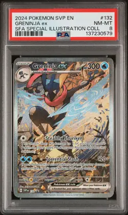 2024 POKEMON SHROUDED FABLE SPECIAL ILLUSTRATION COLLECTION GRENINJA EX PSA 8 - Image 1