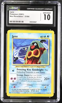 Pokemon 2001 Jynx Neo Revelation 31/64 CGC 10 - Image 1