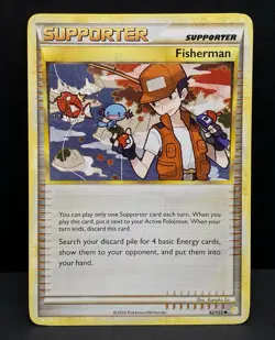 Fisherman 92/123 Supporter Non Holo HeartGold & SoulSilver Pokemon Card TCG 2010 - Image 1