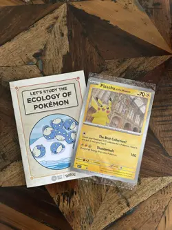 Pokemon x Natural History Museum Pikachu Jumbo Promo Card Brand New In Hand - Image 1
