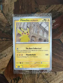 Pokemon x Natural History Museum Pikachu Jumbo Promo Card Brand New In Hand - Image 5