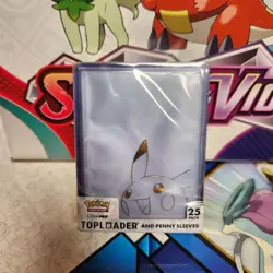 Ultra Pro Pokemon Pikachu Toploader & Penny Sleeve 25 Pack - New - SHIPS FAST - Image 1