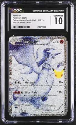 Pokemon Reshiram (2021) Celebrations - Classic Coll. 113/114 CGC 10 - Image 1