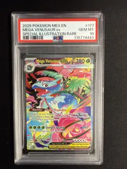 2025 POKEMON MEG EN-MEGA EVOLUTION #177 MEGA VENUSAUR EX PSA 10 - Image 1