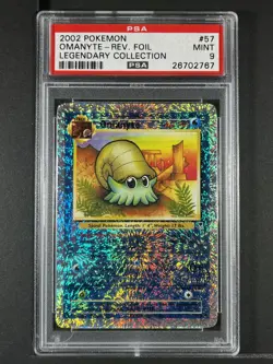 Omanyte Reverse Foil #57 2002 Pokemon Legendary PSA 9 250001 - Image 1