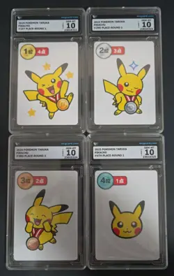 2025 POKEMON taruka pikachu PLACE-ROUND 1 set wcg 10 ≈ psa 10 - Image 1