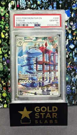 PSA 10 POKEMON 2023 PAR EN-PARADOX RIFT ILLUSTRATION RARE #208 STEELIX - Image 1