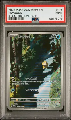 PSA 9 MINT 2023 POKEMON MEW EN-151 #175 PSYDUCK ILLUSTRATION RARE - Image 1