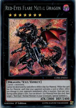 Yugioh Red-Eyes Flare Metal Dragon CORE-EN054 1st Edition Secret Rare NM - Image 1