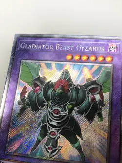 Yugioh Gladiator Beast Gyzarus RA03-EN198 Platinum Secret Rare 1st Ed NM - Image 2